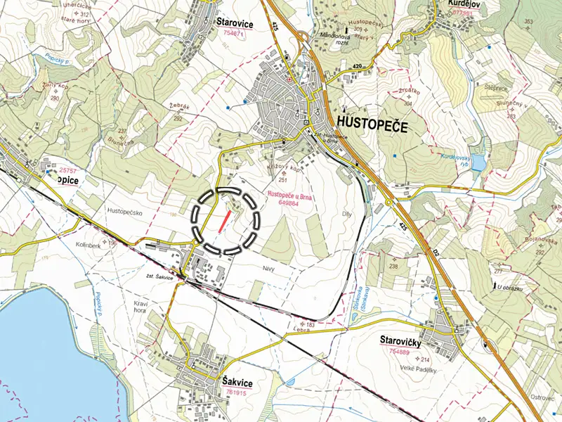 Prodej pole 2550 m², Hustopeče – náhled fotky 2