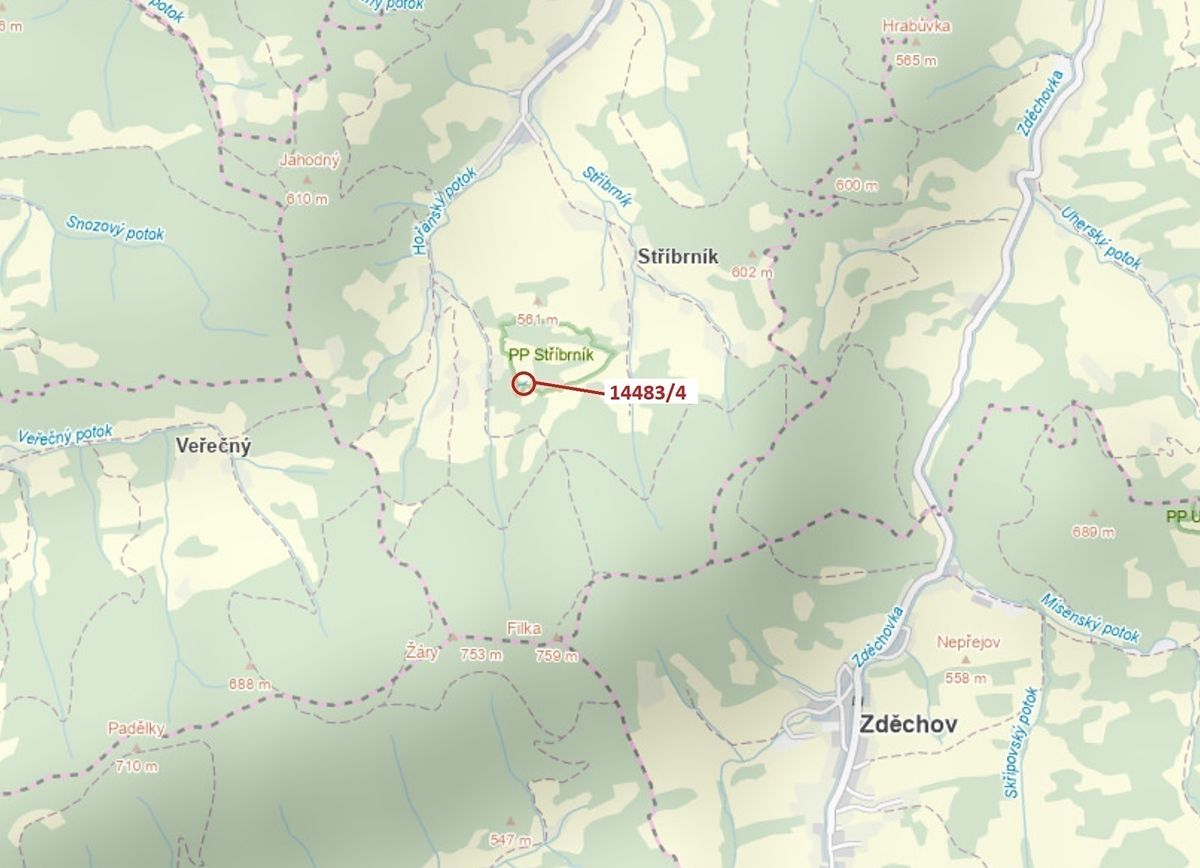 Dražba lesa 173 m², Hovězí – fotka 1 z 3