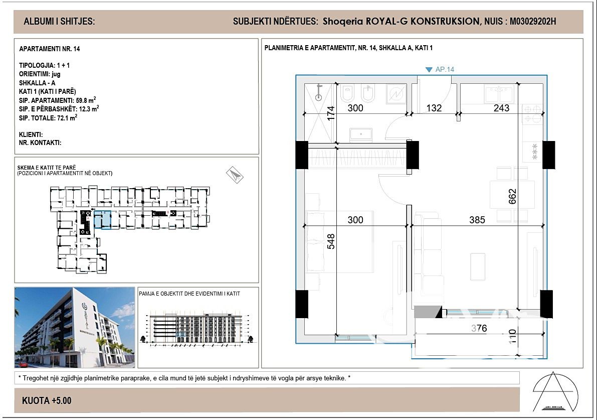 Prodej bytu 2+kk 59 m², Drač – fotka 1 z 3