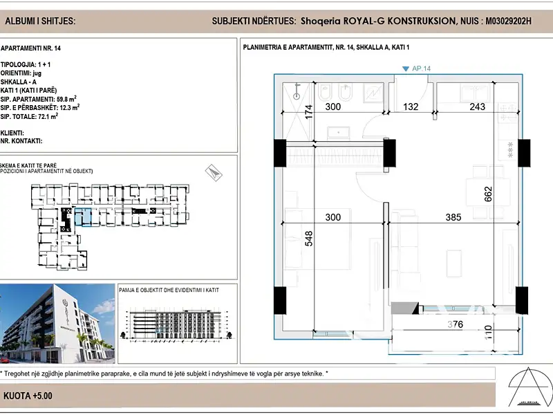 Prodej bytu 2+kk 59 m², Drač – náhled fotky 1