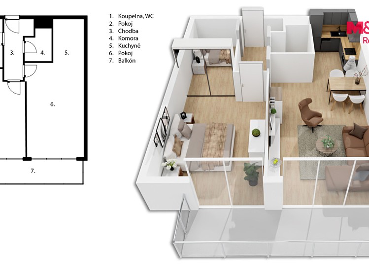 Wohnung 2+kk zur Miete, 60 m² (4 von 19)