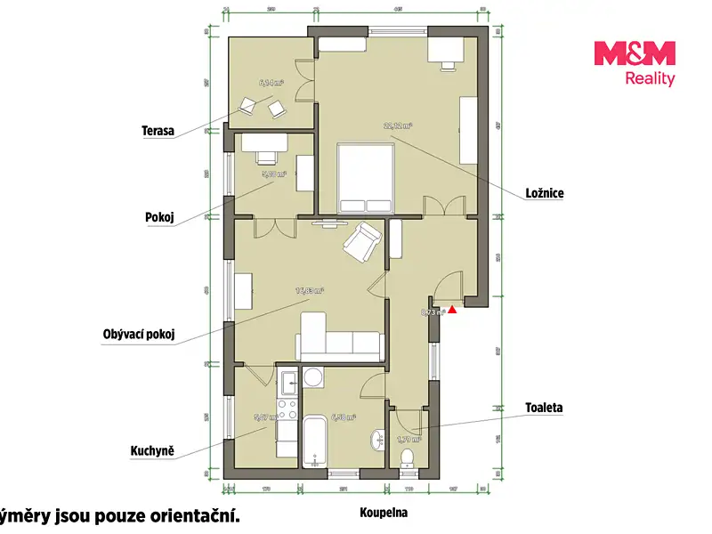 Pronájem bytu 2+1 66 m², Mariánské Lázně – náhled fotky 3