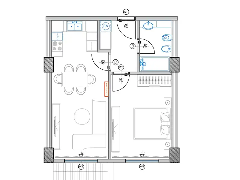 Prodej bytu 2+kk 58 m², Qerret – náhled fotky 1