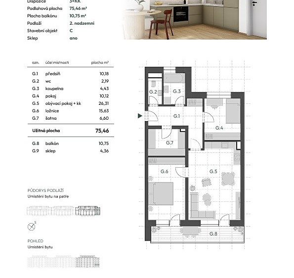 Prodej bytu 3+kk, 91 m² (5 z 14)