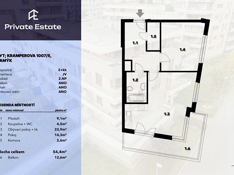 Квартира 2+kk на продаж, 54 м² (31 з 31)