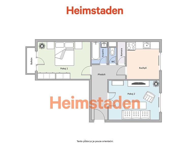 Pronájem bytu 2+1, 56 m² (7 z 7)
