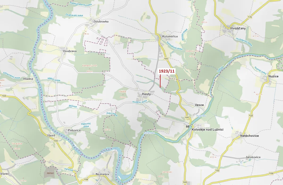 Dražba lesa 323 m²