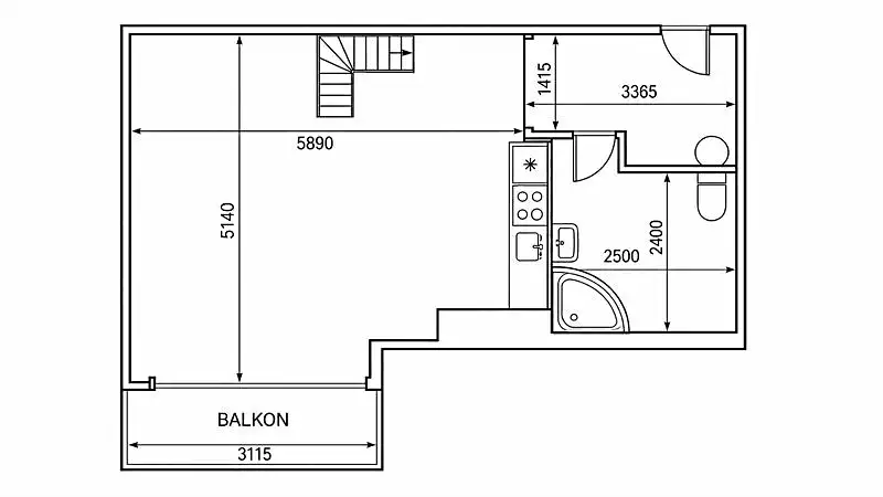 Pronájem bytu 1+kk 50 m², Praha – náhled fotky 2