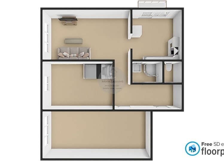 Квартира 3+1 на продаж, 59 м² (16 з 19)