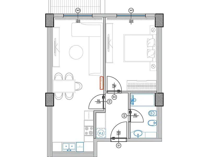 Prodej bytu 2+kk 61 m², Qerret – náhled fotky 1