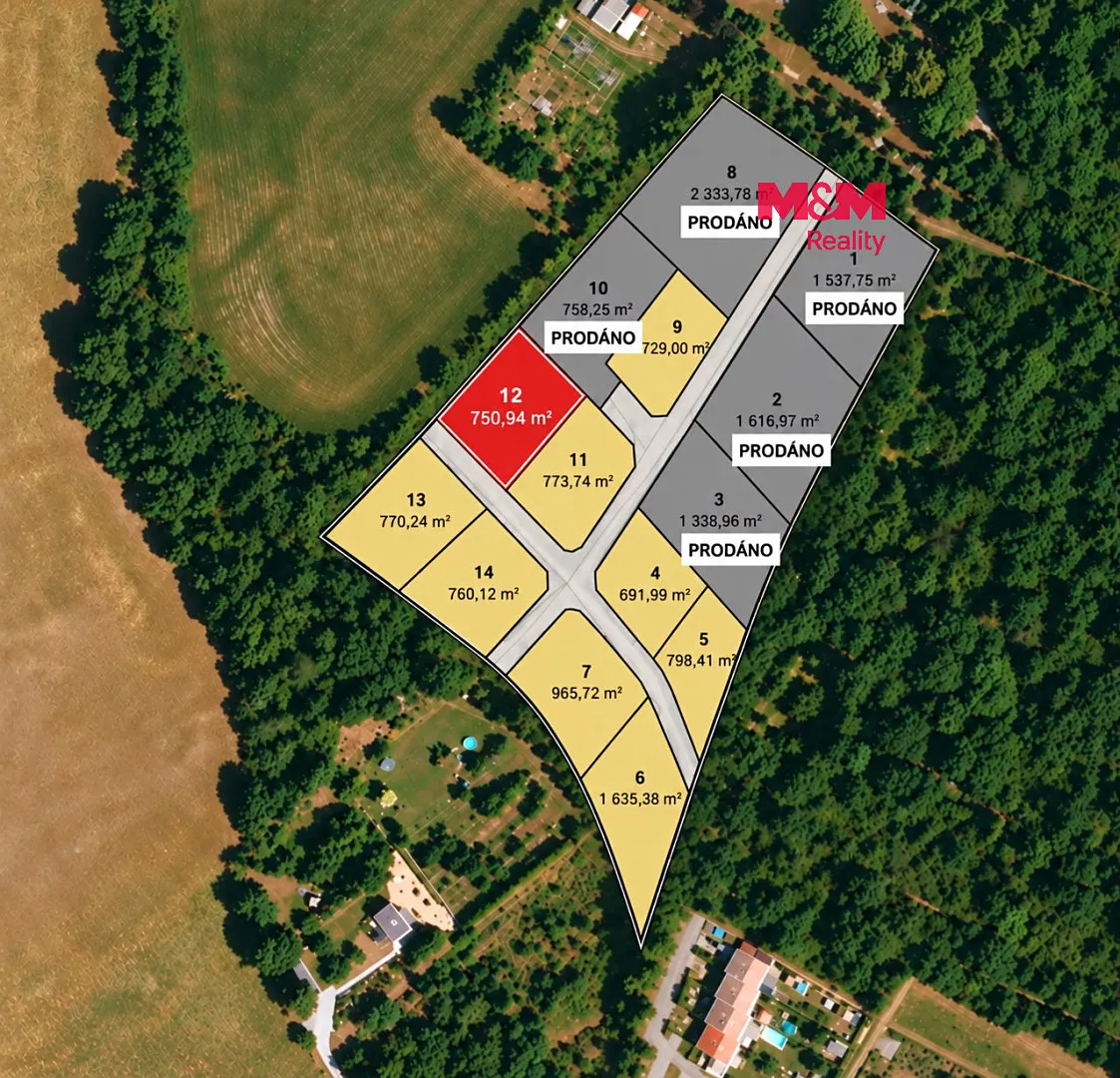 Prodej stavebního pozemku 751 m²