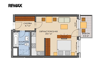 Prodej bytu 1+kk, 44 m² (2 z 10)