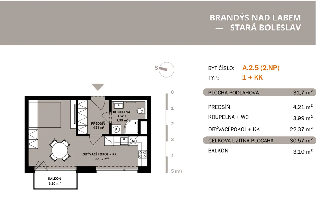 Prodej bytu 1+kk 32 m²