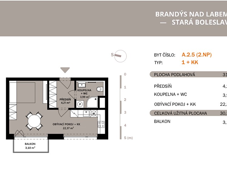 Prodej bytu 1+kk, 32 m² (1 z 16)