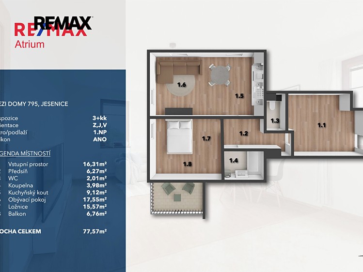 Квартира 2+1 на продаж, 84 м² (7 з 16)