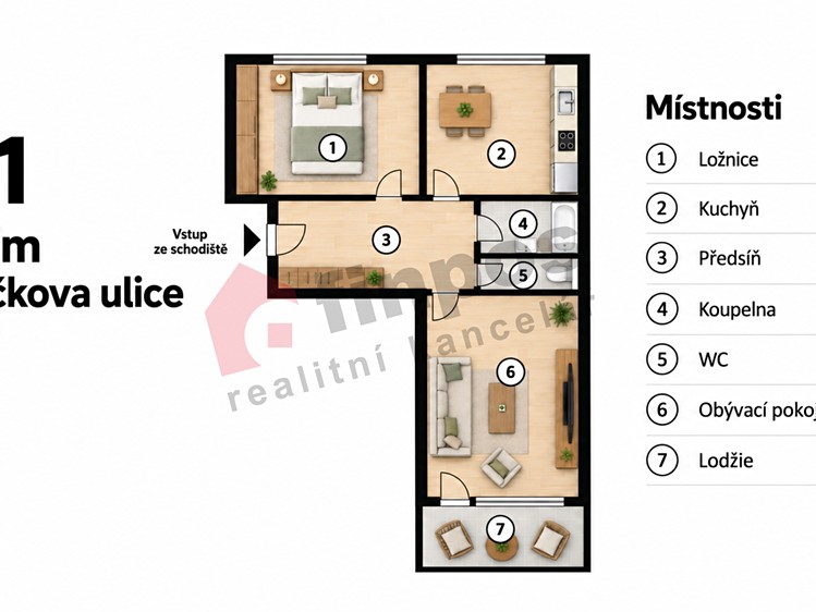 Квартира 2+1 в оренду, 54 м² (11 з 11)