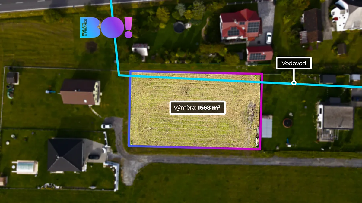 Prodej stavebního pozemku 1668 m²