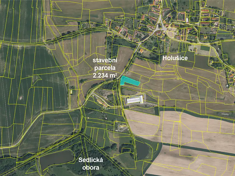 Prodej stavebního pozemku 2234 m², Sedlice – náhled fotky 2