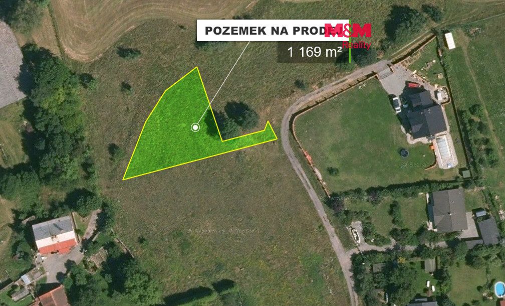 Prodej stavebního pozemku 1169 m², Kamýk nad Vltavou – fotka 1 z 3