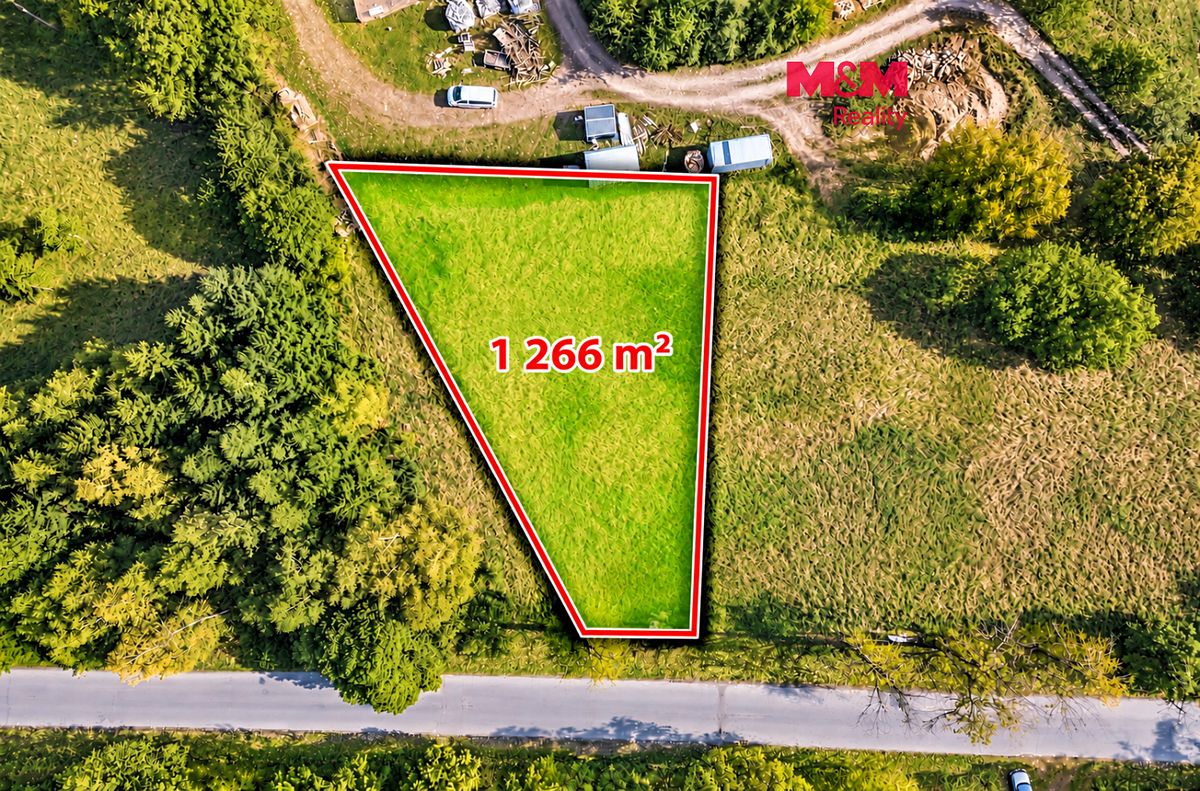 Prodej stavebního pozemku 1266 m², Škrdlovice – fotka 1 z 3