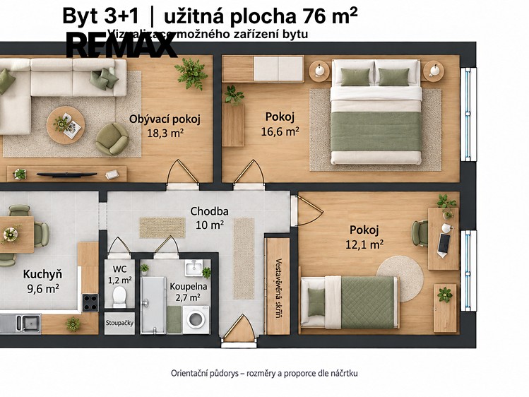 Квартира 3+1 в оренду, 76 м² (14 з 14)