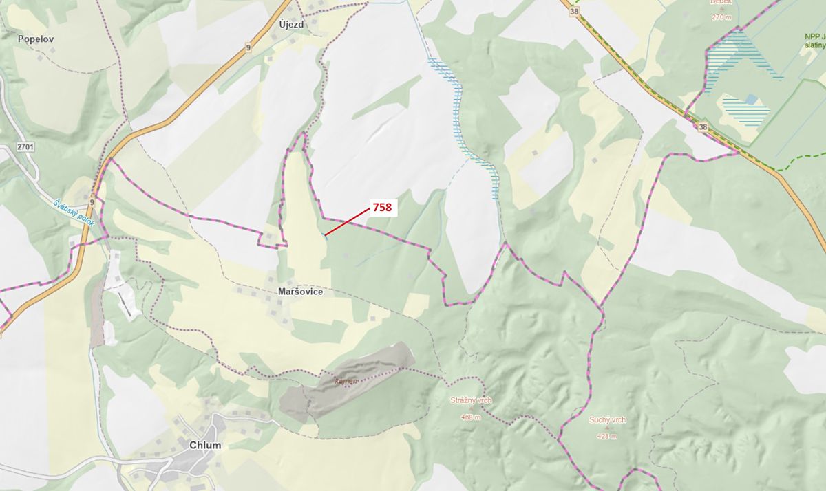 Dražba pozemku 126 m², Chlum – fotka 1 z 3