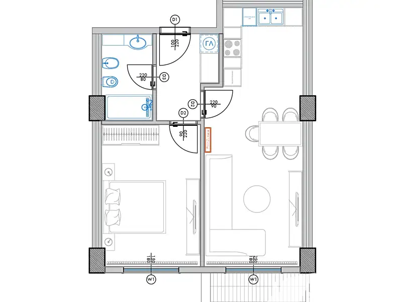 Prodej bytu 2+kk 62 m², Qerret – náhled fotky 1