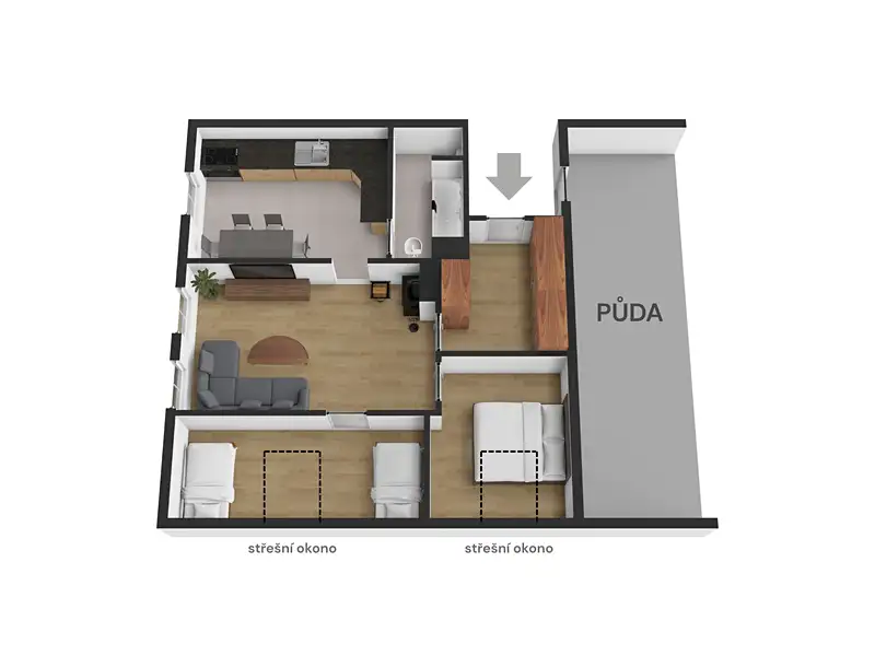 Prodej bytu 3+1 65 m², Harrachov – náhled fotky 3