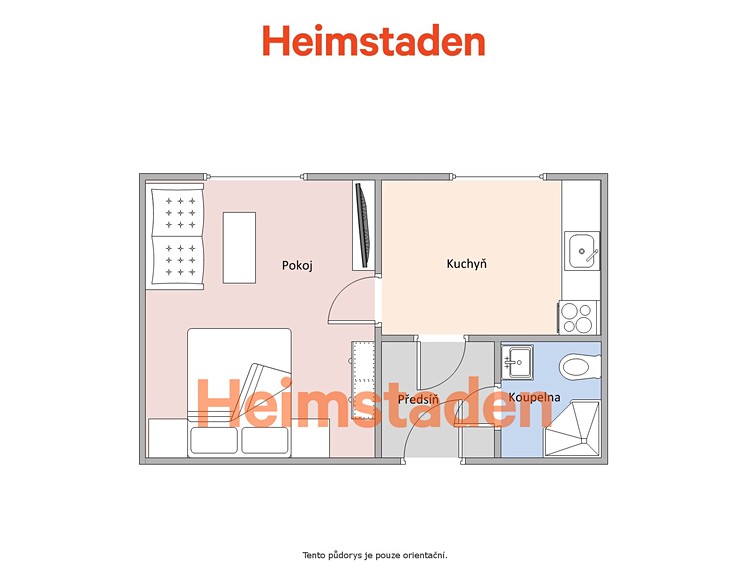 Pronájem bytu 1+1, 27 m² (9 z 9)