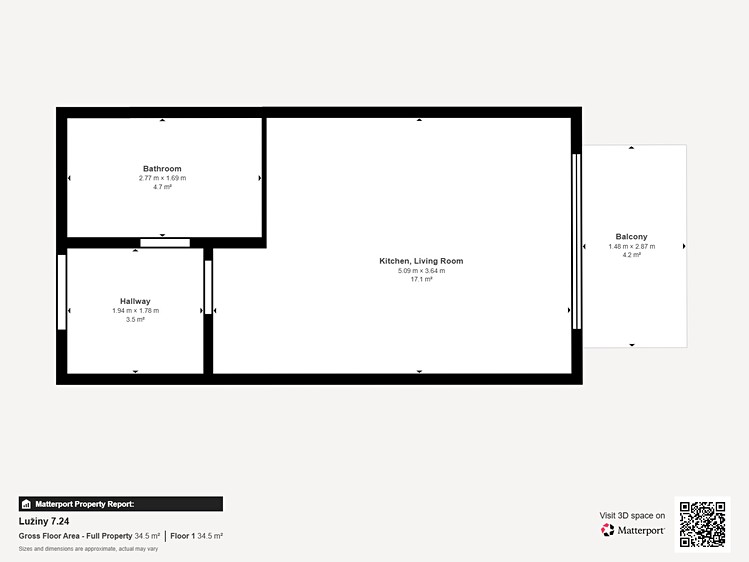 Wohnung 1+kk zur Miete, 27 m² (12 von 12)