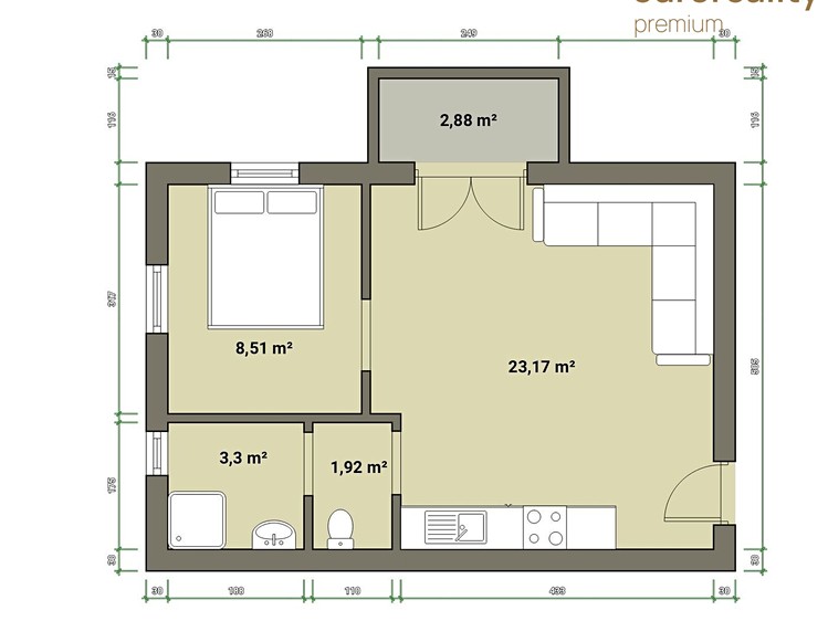 Wohnung 2+kk zum Kauf, 37 m² (9 von 13)