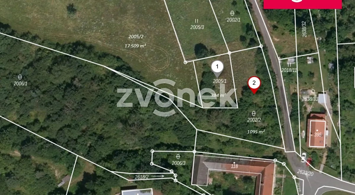 Prodej stavebního pozemku 1479 m²
