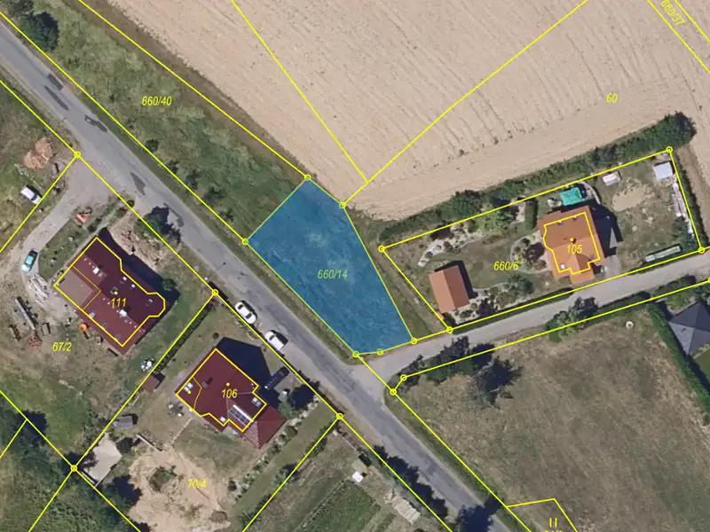 Dražba pole 500 m², Víska – náhled fotky 2