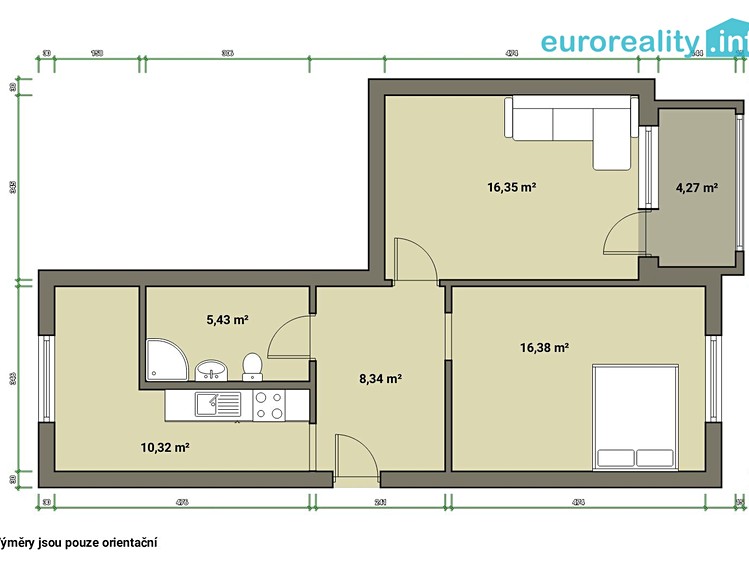 Квартира 2+1 на продаж, 57 м² (8 з 24)