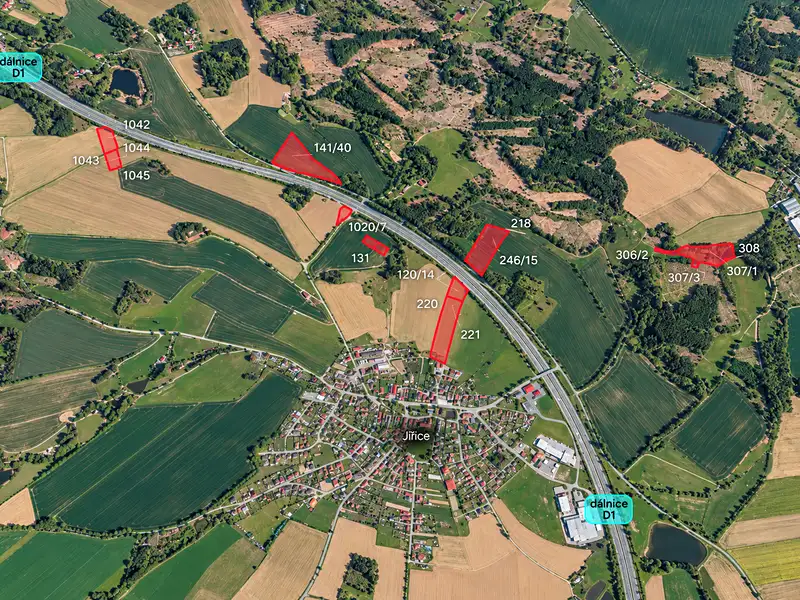Prodej pole 88121 m², Jiřice – náhled fotky 1