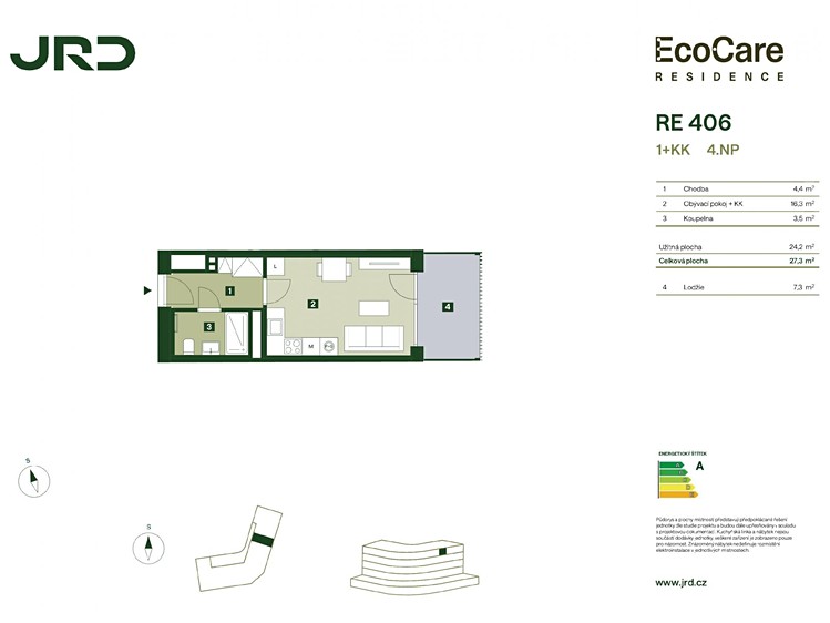 Prodej bytu 1+kk, 27 m² (3 z 8)
