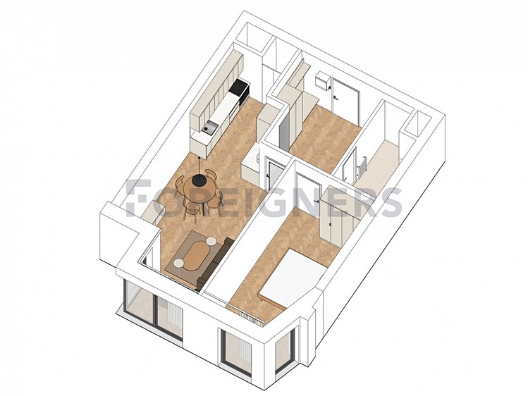 Квартира 2+kk в оренду, 51 м² (7 з 16)