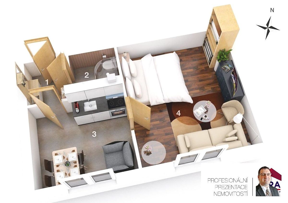 Pronájem bytu 1+1 35 m² – fotografie 4