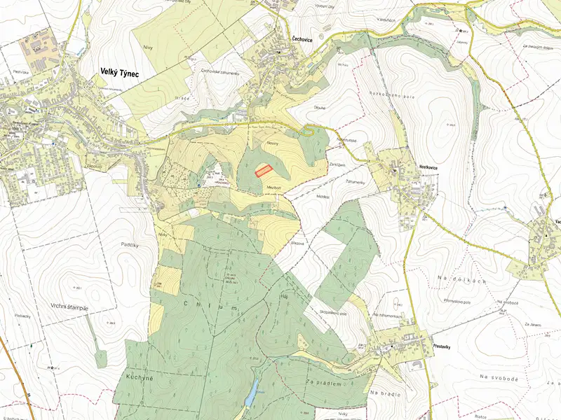 Prodej pole 5126 m², Velký Týnec – náhled fotky 2
