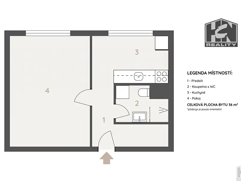 Prodej bytu 1+1 36 m², Jablonec nad Nisou – náhled fotky 2