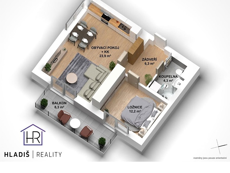 Квартира 2+kk на продаж, 46 м² (25 з 28)