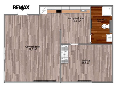 Pronájem bytu 2+kk, 75 m² (2 z 8)
