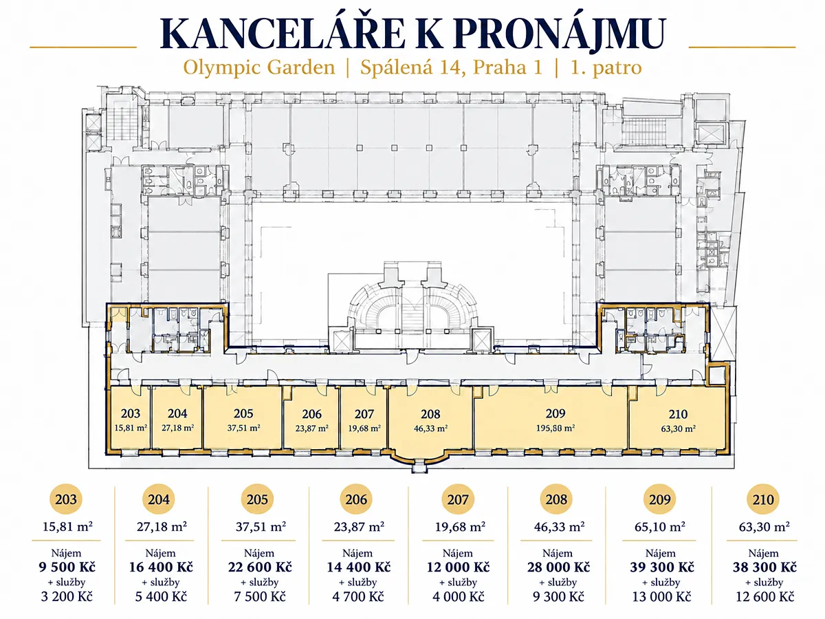 Pronájem kanceláře 43 m²