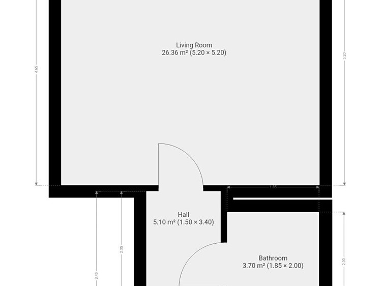 Квартира 1+kk в оренду, 38 м² (16 з 16)