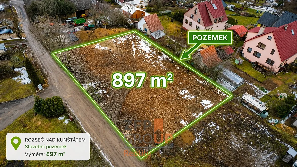 Prodej stavebního pozemku 897 m²