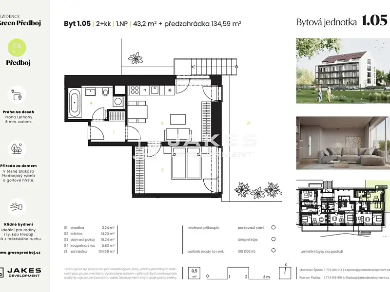 Prodej bytu 2+kk 43 m², Předboj – náhled fotky 2