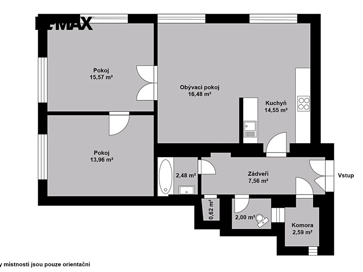 Pronájem bytu 3+kk, 86 m² (18 z 30)