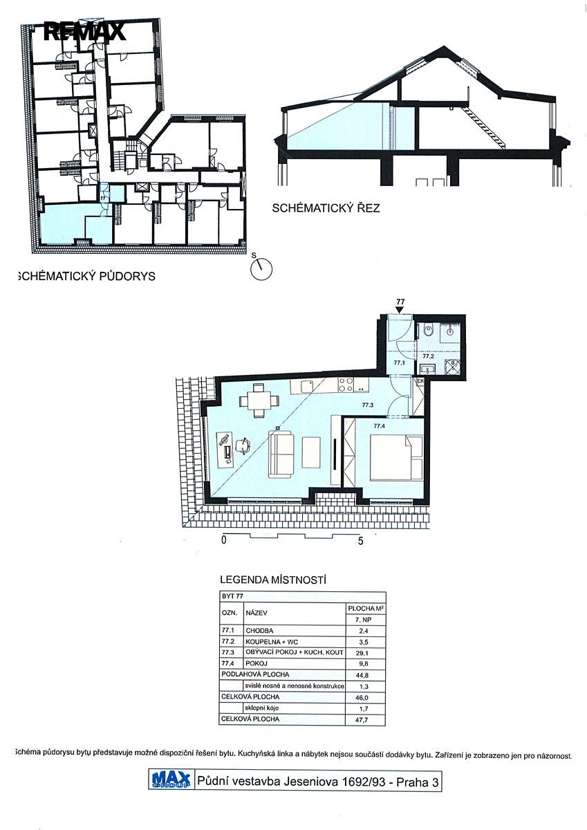 Prodej bytu 2+kk 47 m² – fotografie 3