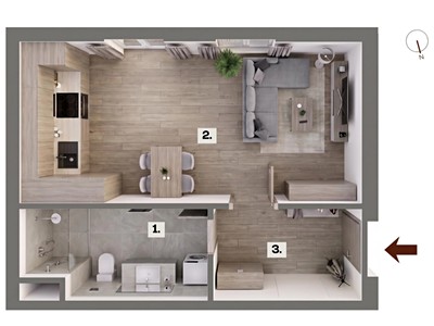 Квартира 1+kk на продаж, 28 м² (2 з 15)