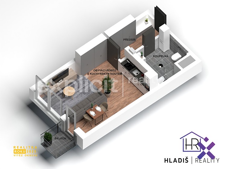 Квартира 1+kk в оренду, 33 м² (15 з 15)